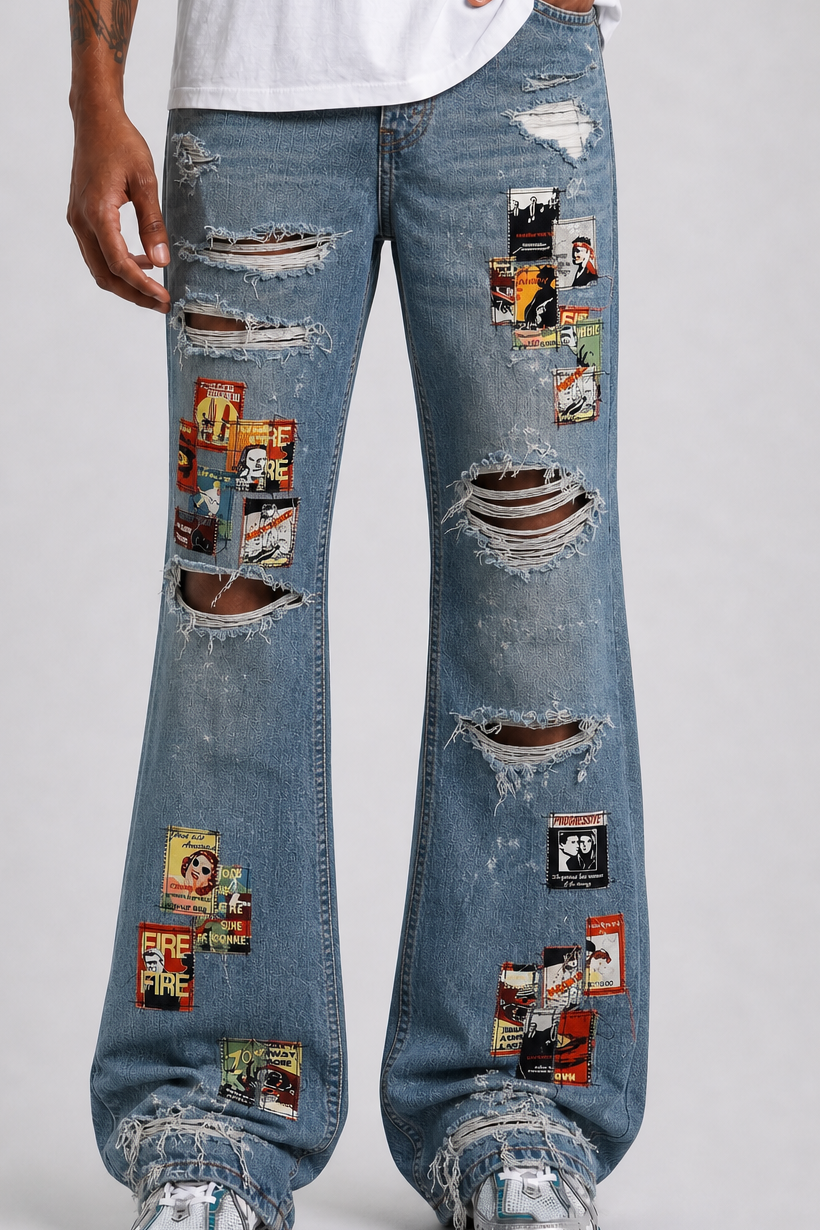 S.T.X PATCHWORK DENIM