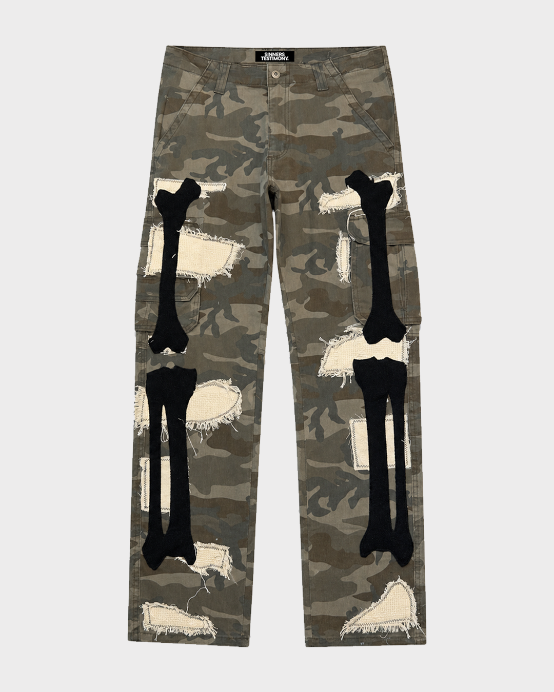 S.T.X APPLIQUE BONES CARGO PANTS